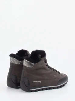 Candice Cooper – Schnürboots aus Veloursleder Anthrazit