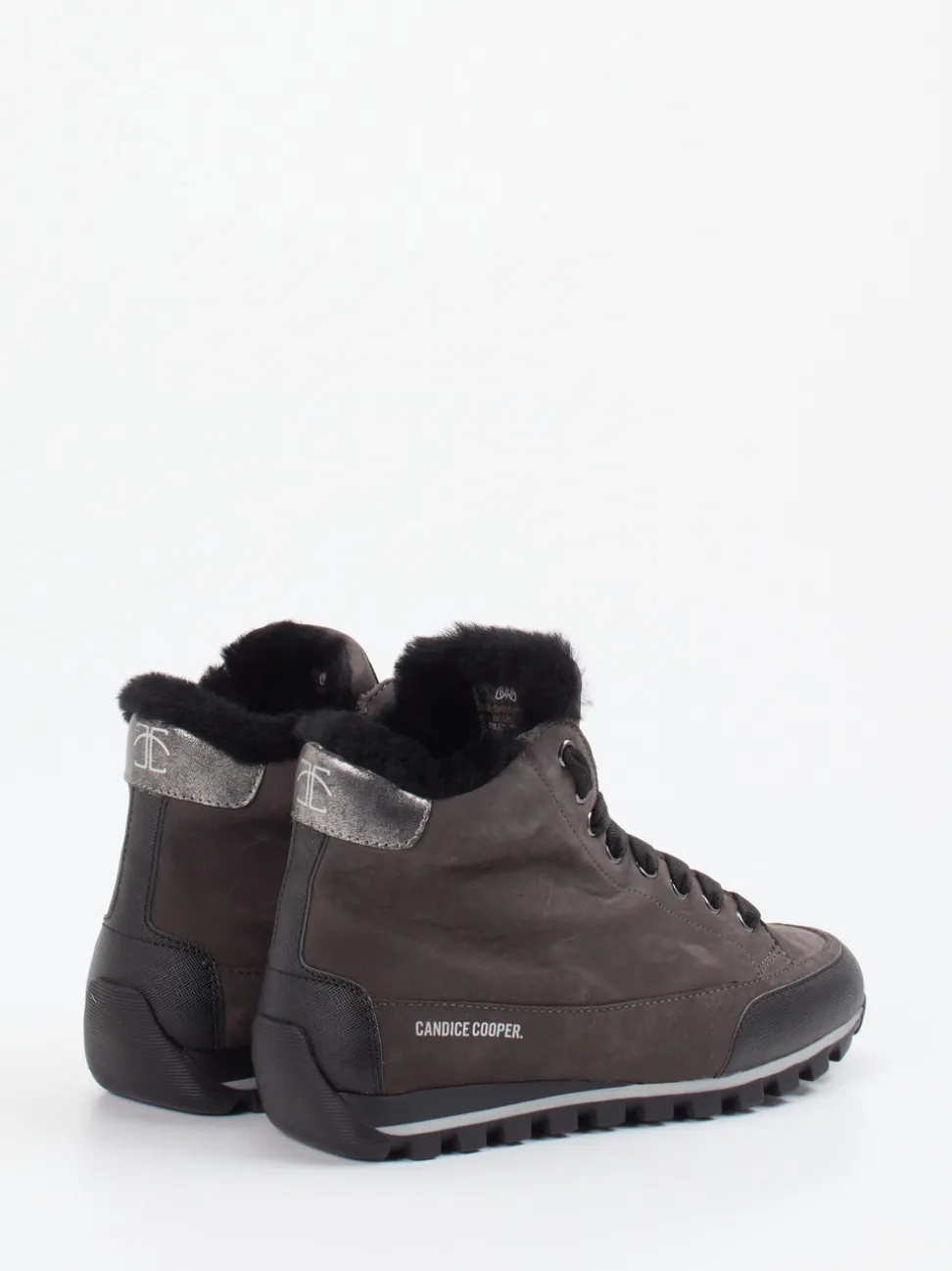 Candice Cooper – Schnürboots aus Veloursleder Anthrazit