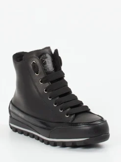 Candice Cooper – Schnürboots aus Kalbleder schwarz