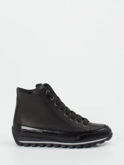 Candice Cooper – Schnürboots aus Kalbleder Schwarz