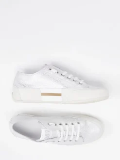 Candice Cooper – Sneaker aus Metallicleder in Grau