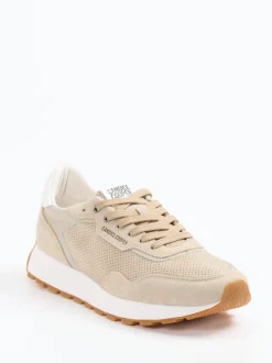 Candice Cooper – Sneaker aus Veloursleder beige