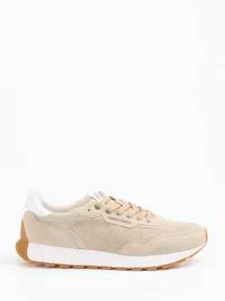 Candice Cooper – Sneaker aus Veloursleder beige