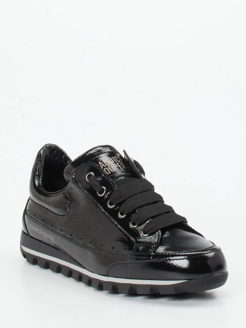 Candice Cooper – Sneaker aus Lackleder Schwarz
