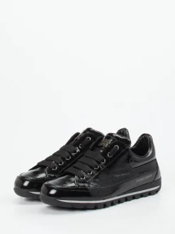 Candice Cooper – Sneaker aus Lackleder Schwarz