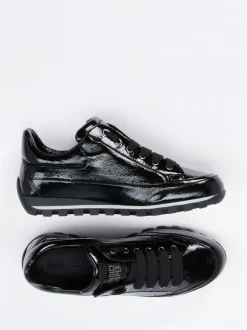 Candice Cooper – Sneaker aus Lackleder Schwarz