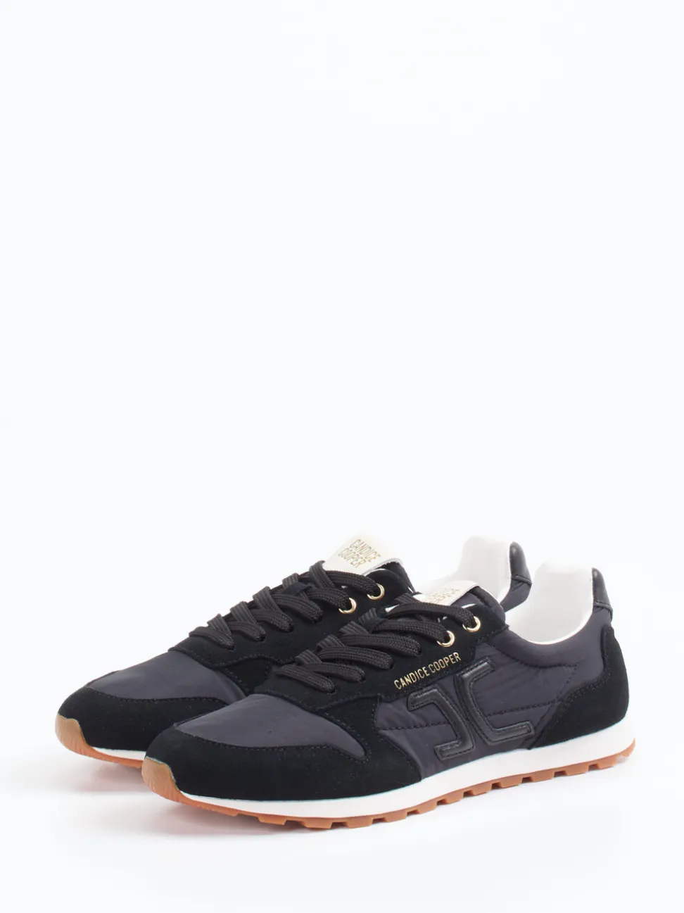 Candice Cooper – Sneaker aus Veloursleder und Nylon schwarz