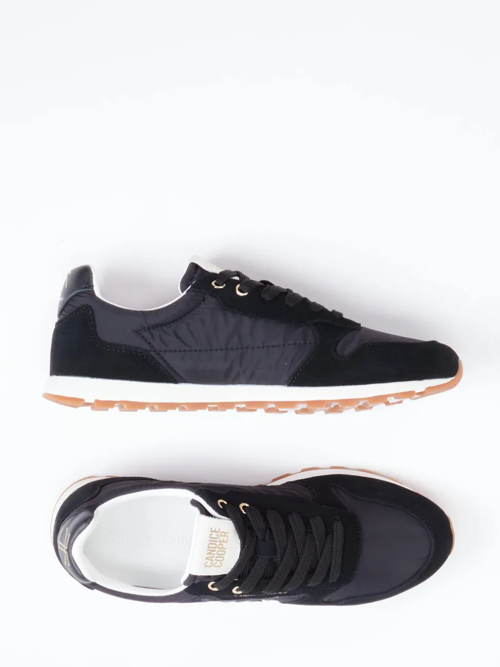 Candice Cooper – Sneaker aus Veloursleder und Nylon schwarz