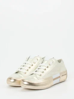 Candice Cooper – Sneaker aus Metallicleder goldfarben