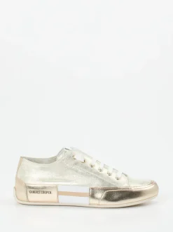 Candice Cooper – Sneaker aus Metallicleder goldfarben