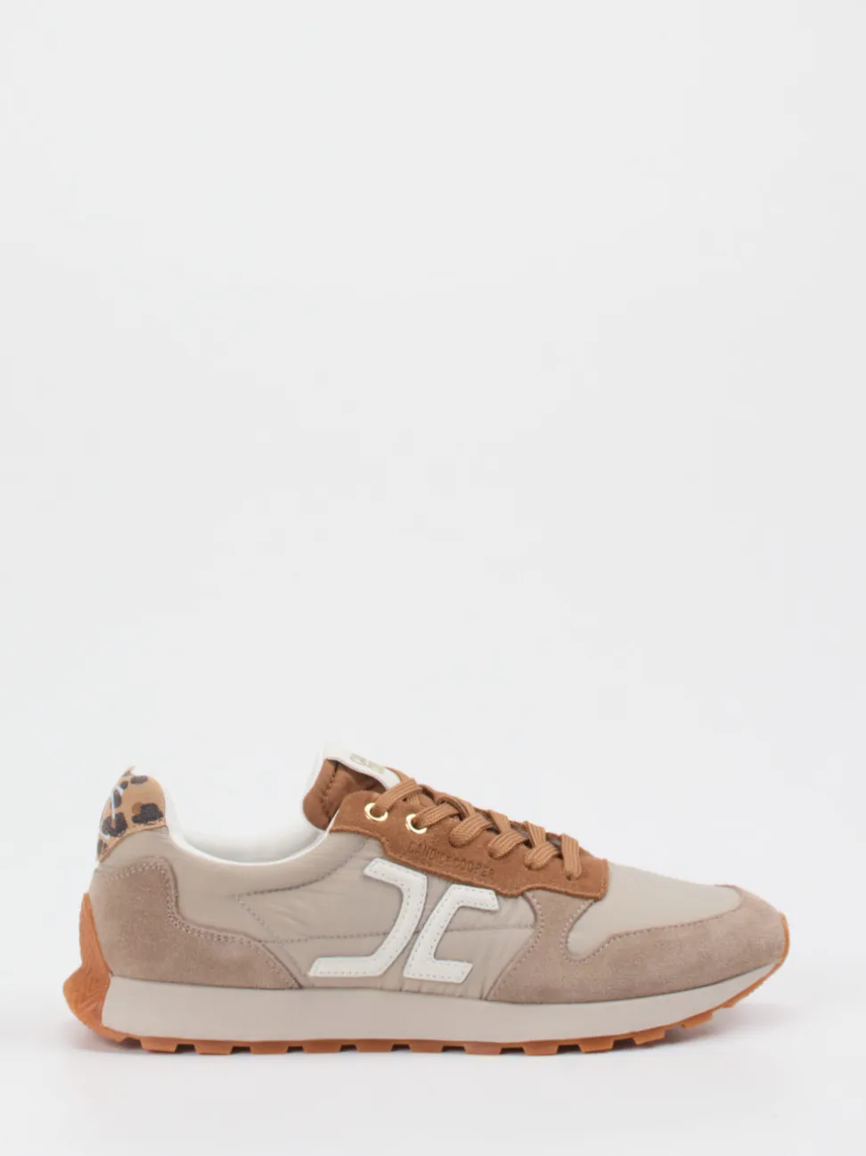 Candice Cooper – Sneaker aus Veloursleder und Nylon beige