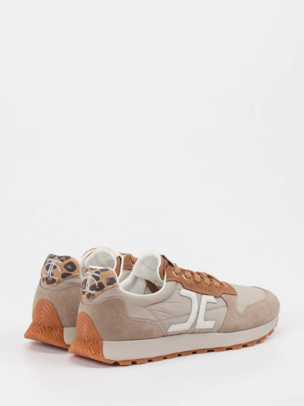 Candice Cooper – Sneaker aus Veloursleder und Nylon beige