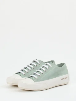 Candice Cooper – Sneaker aus Veloursleder Salbeigrün