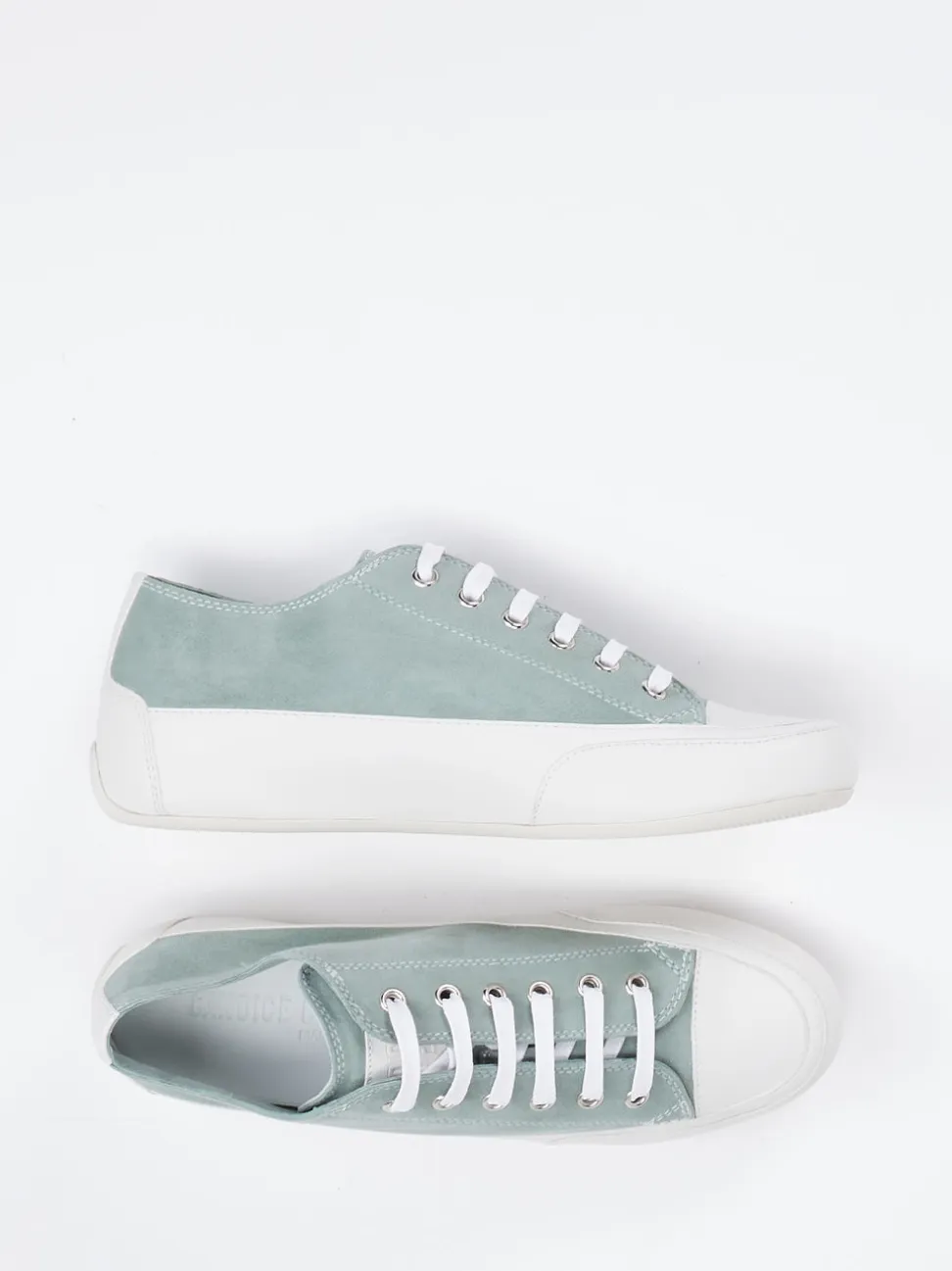 Candice Cooper – Sneaker aus Veloursleder Salbeigrün