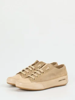 Candice Cooper – Sneaker aus Veloursleder beige