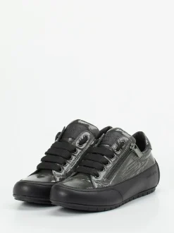 Candice Cooper – Sneaker aus Lackleder in Anthrazitgrau