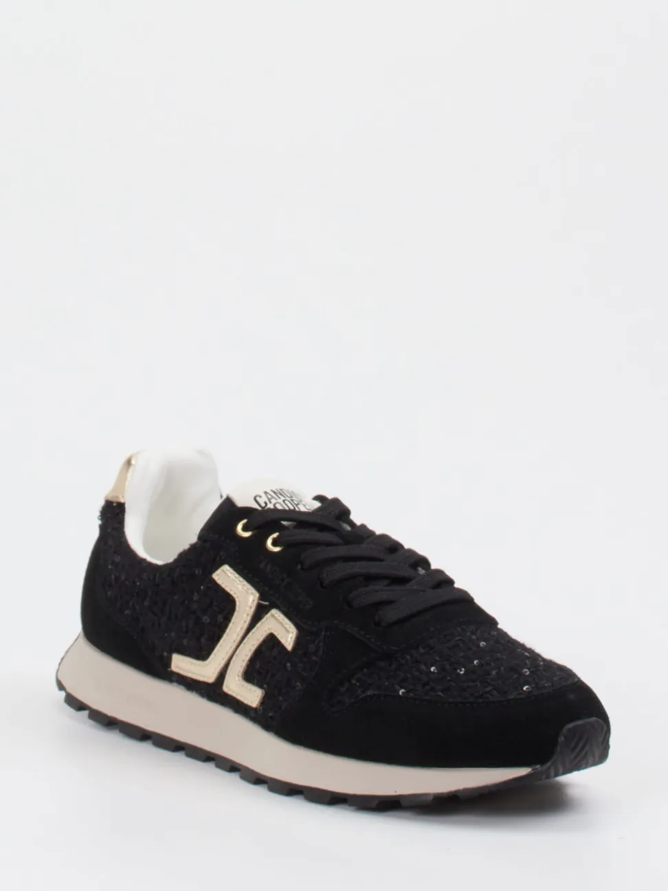 Candice Cooper – Sneaker aus Veloursleder & Textil Schwarz