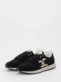 Candice Cooper – Sneaker aus Veloursleder & Textil Schwarz