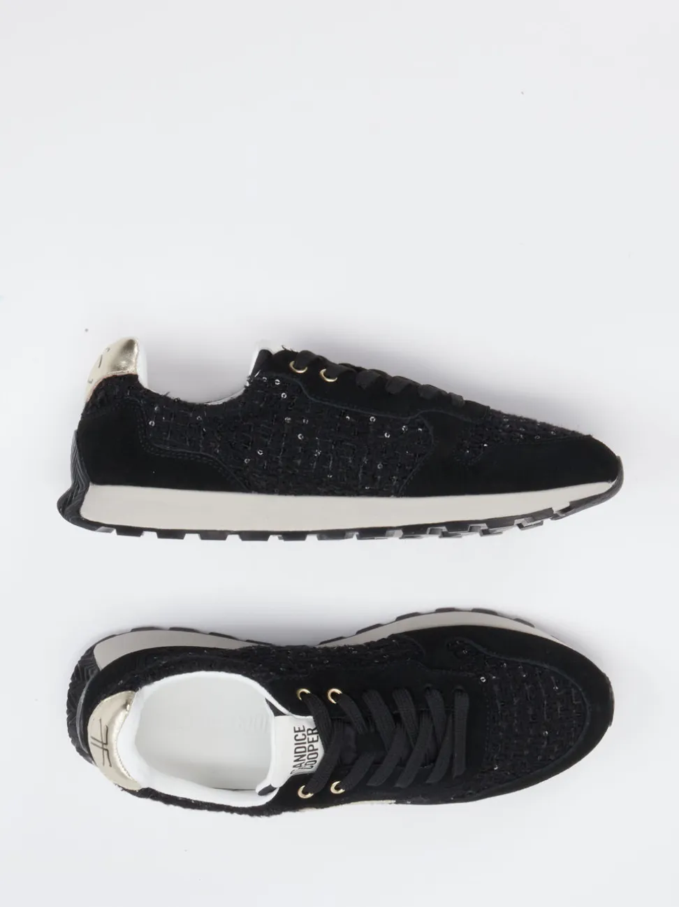 Candice Cooper – Sneaker aus Veloursleder & Textil Schwarz