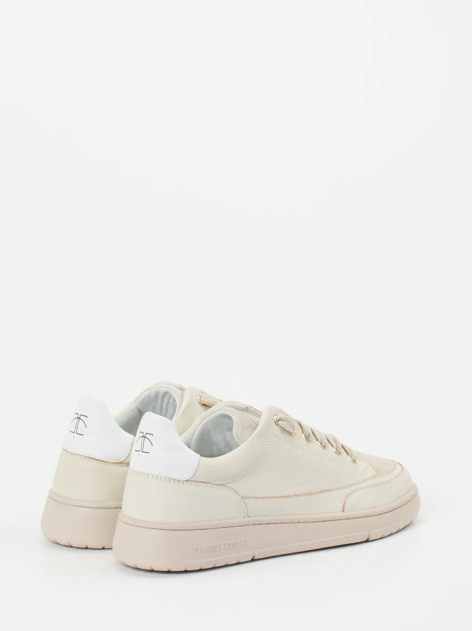 Candice Cooper – Sneaker aus Kalbleder und Veloursleder beige