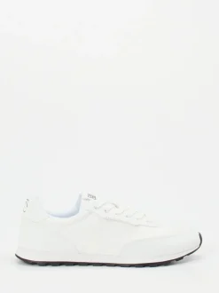 Candice Cooper – Sneaker aus Nylon und Glattleder weiß