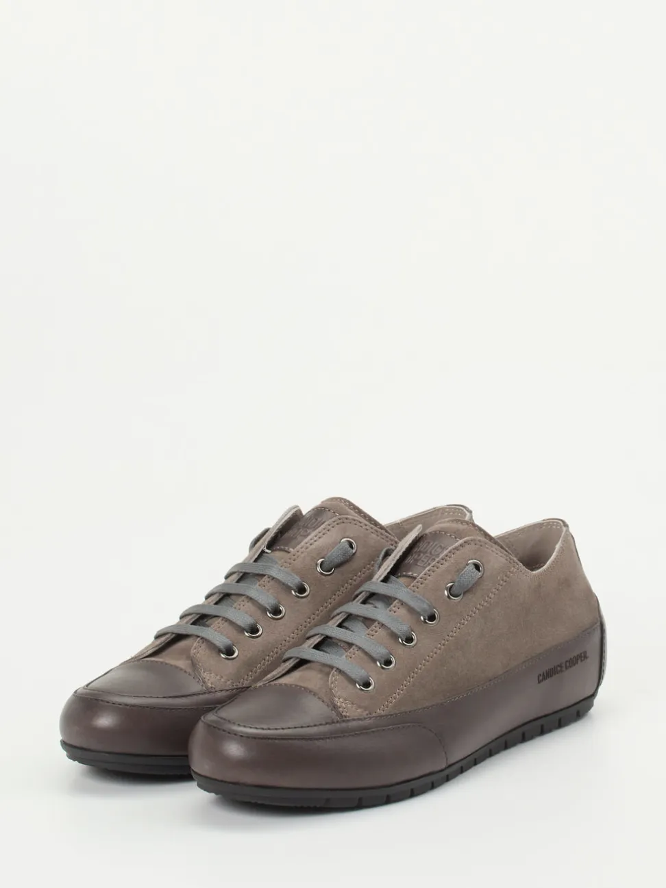 Candice Cooper – Sneaker aus Veloursleder Taupe