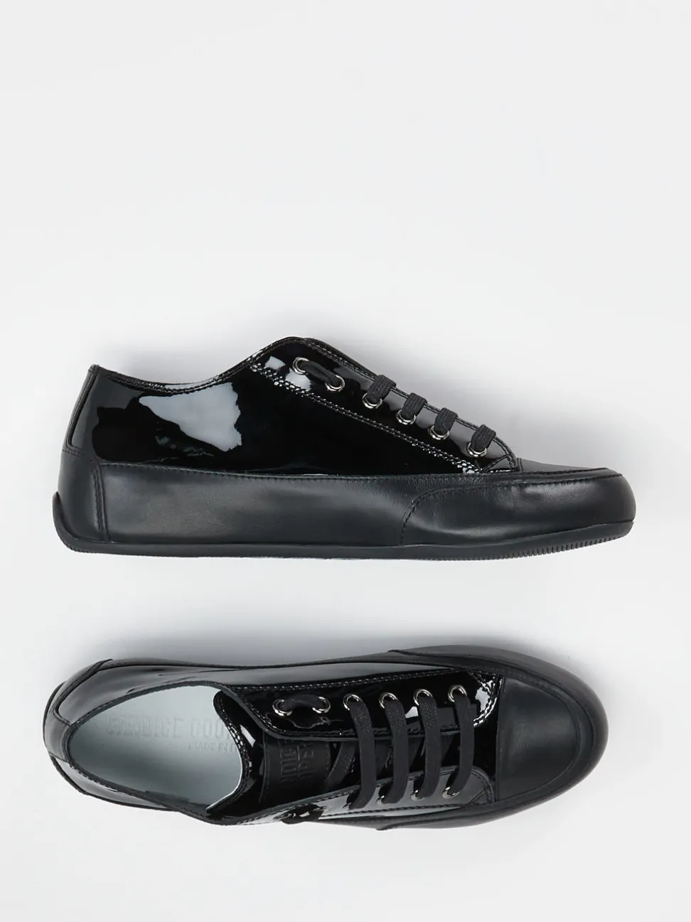 Candice Cooper – Sneaker aus Lackleder Schwarz