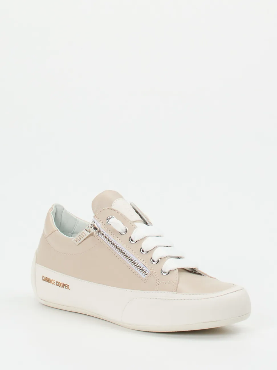 Candice Cooper – Sneaker aus Kalbleder in Taupe