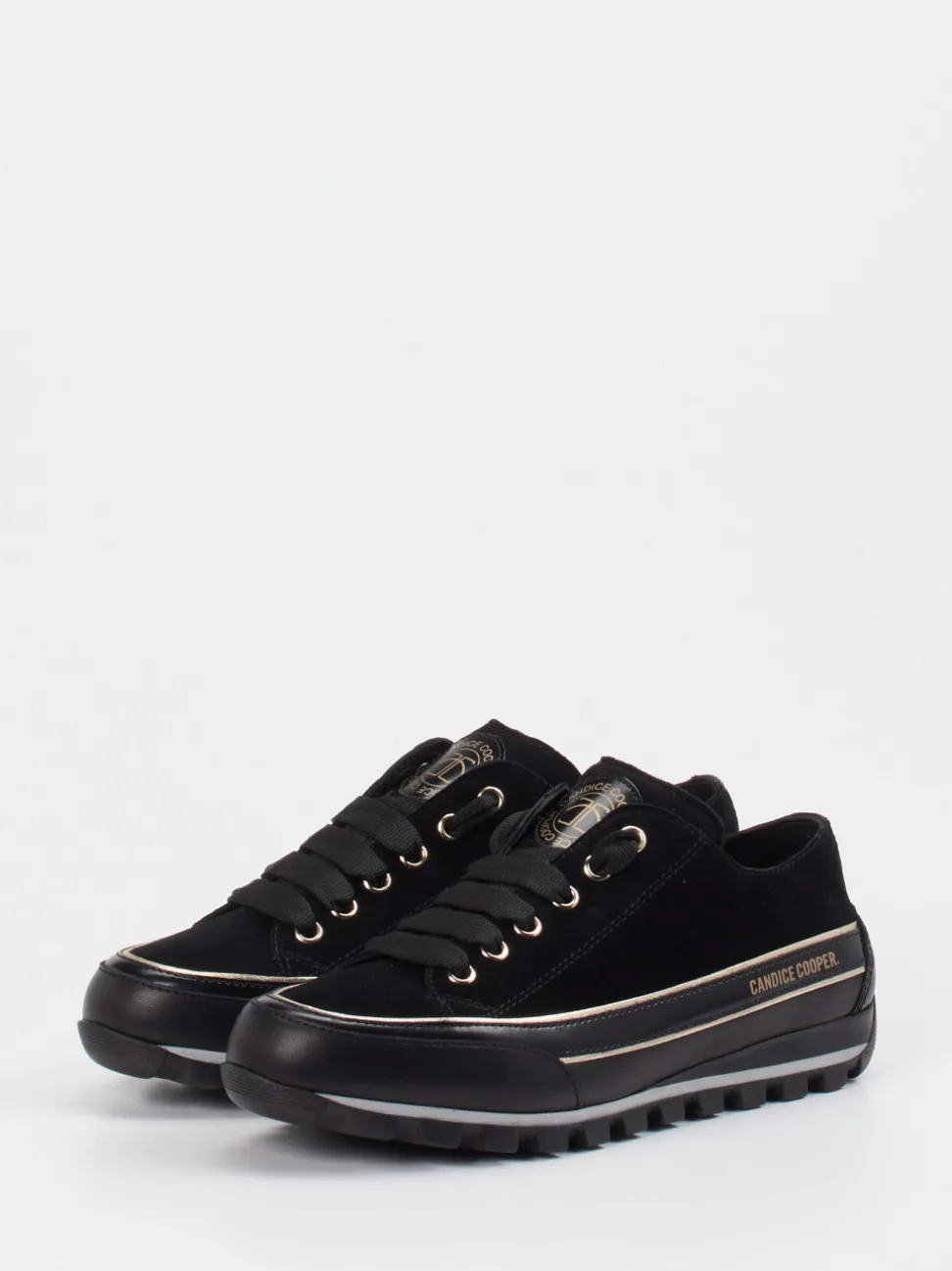 Candice Cooper – Sneaker aus Veloursleder Schwarz