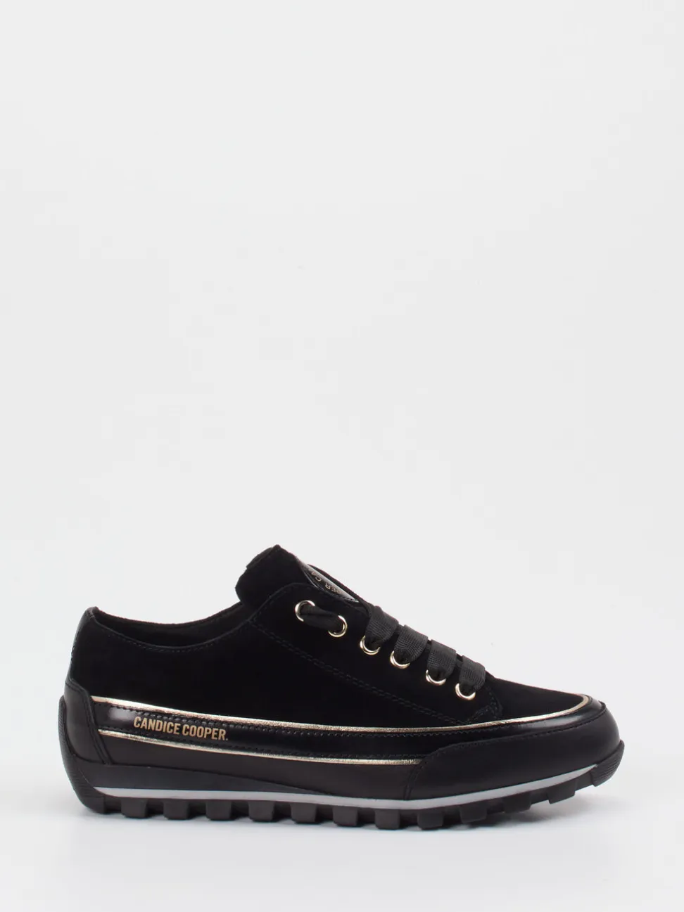 Candice Cooper – Sneaker aus Veloursleder Schwarz