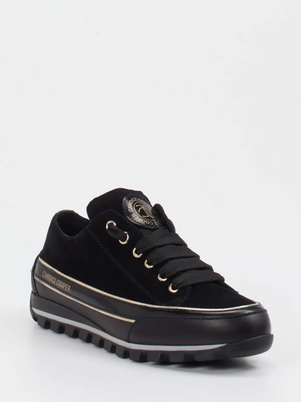 Candice Cooper – Sneaker aus Veloursleder Schwarz