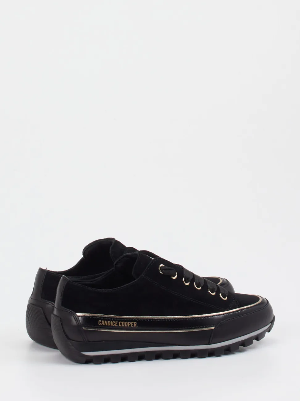 Candice Cooper – Sneaker aus Veloursleder Schwarz
