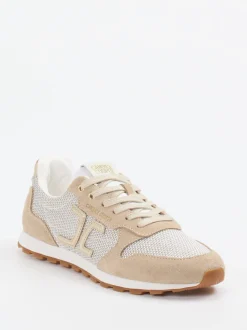 Candice Cooper – Sneaker aus Veloursleder beige