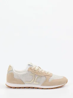 Candice Cooper – Sneaker aus Veloursleder beige