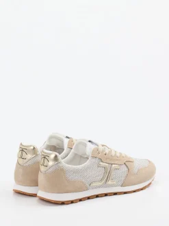 Candice Cooper – Sneaker aus Veloursleder beige