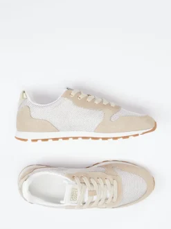 Candice Cooper – Sneaker aus Veloursleder beige