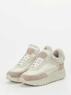 Candice Cooper – Sneaker aus Kalbleder mit Fellfutter