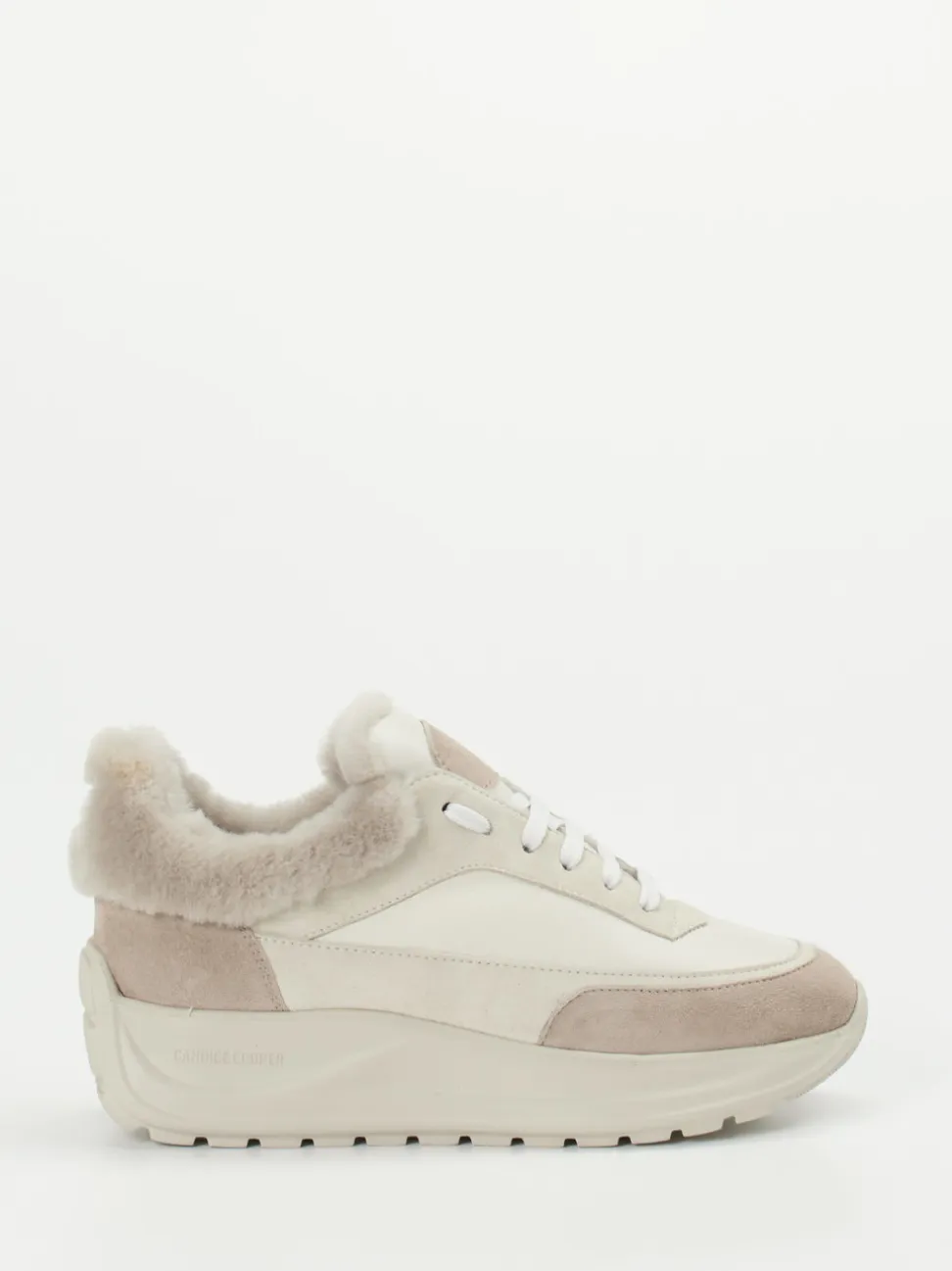 Candice Cooper – Sneaker aus Kalbleder mit Fellfutter