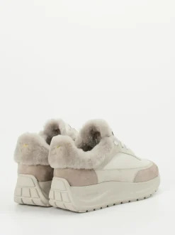 Candice Cooper – Sneaker aus Kalbleder mit Fellfutter
