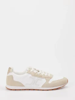 Candice Cooper – Sneaker aus Velour/Textil Weiß