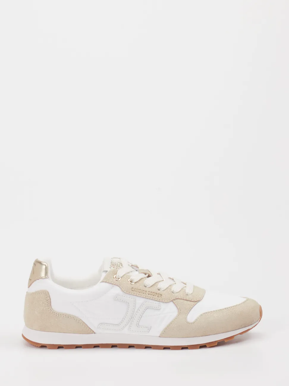 Candice Cooper – Sneaker aus Velour/Textil Weiß