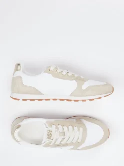 Candice Cooper – Sneaker aus Velour/Textil Weiß