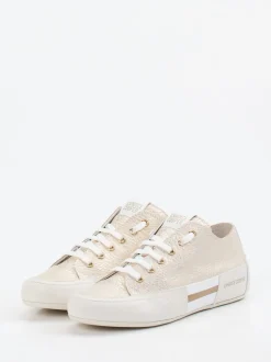 Candice Cooper – Sneaker aus Metallicleder champagner