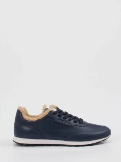 Candice Cooper – Sneaker aus Lederimitat in Dunkelblau