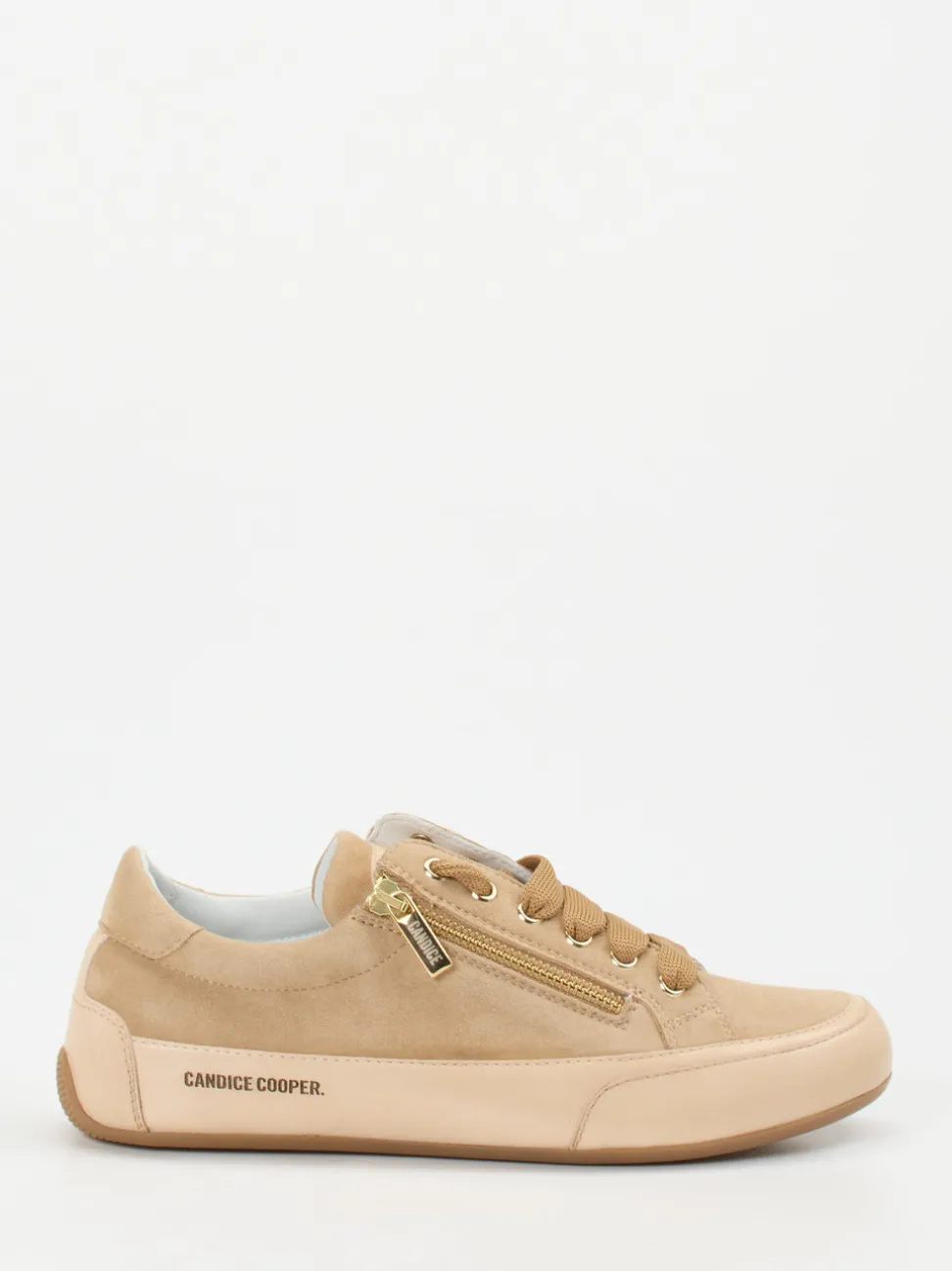 Candice Cooper – Sneaker aus Veloursleder Beige
