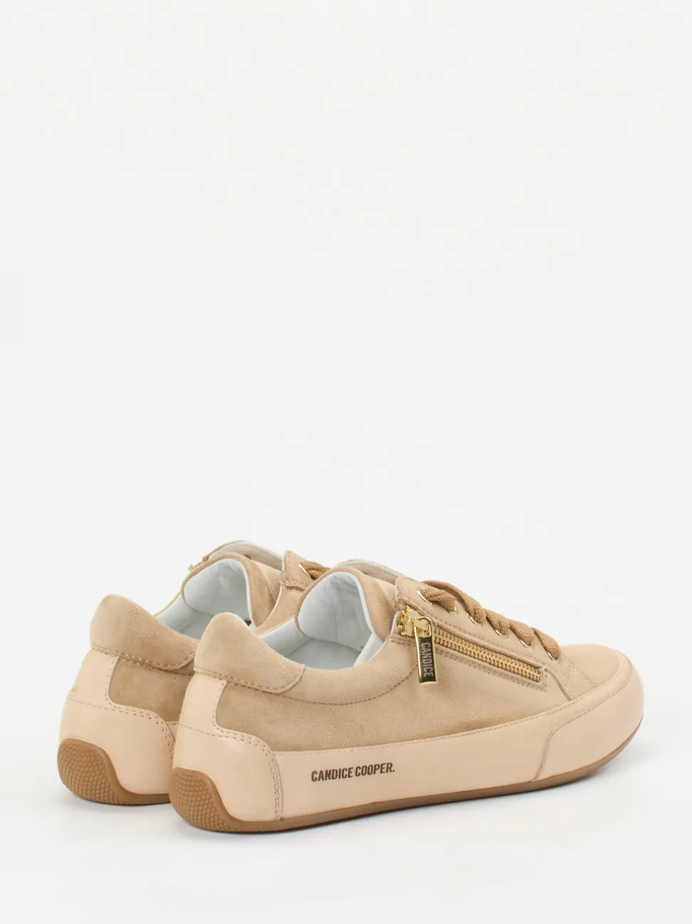 Candice Cooper – Sneaker aus Veloursleder Beige
