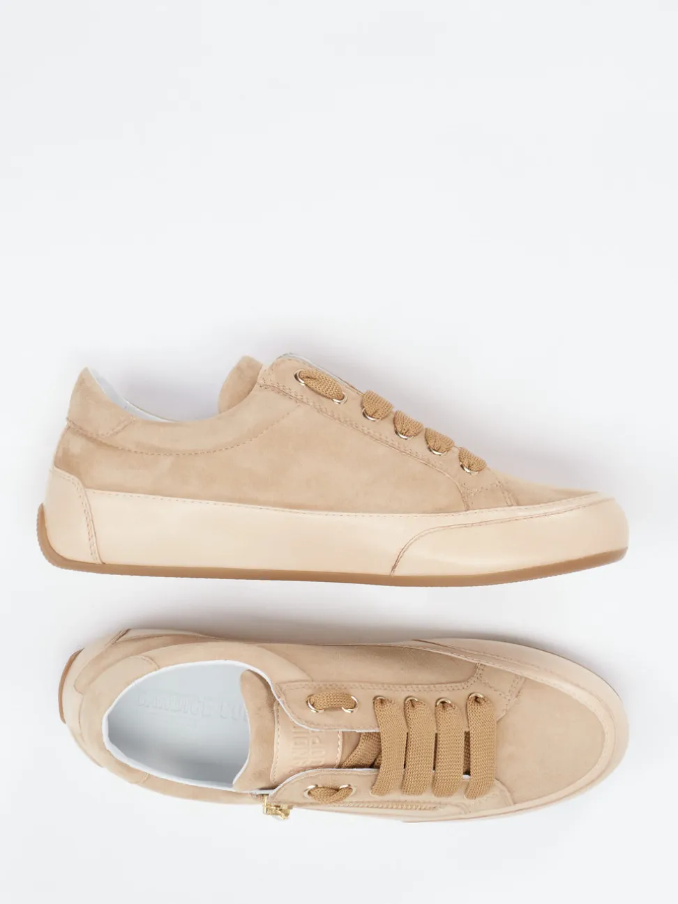 Candice Cooper – Sneaker aus Veloursleder Beige