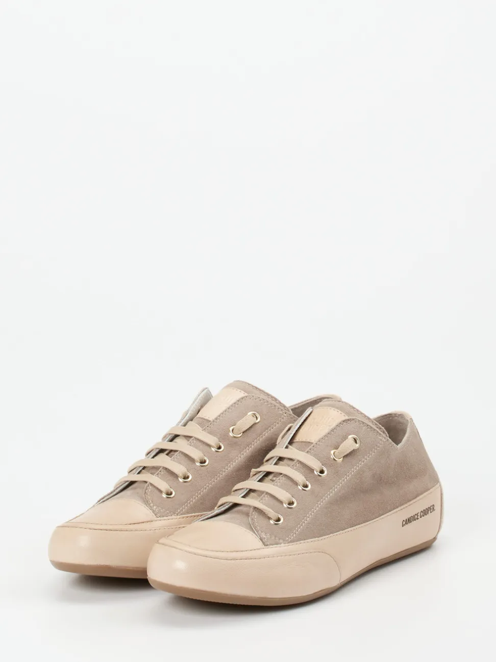 Candice Cooper – Sneaker aus Veloursleder in Taupe