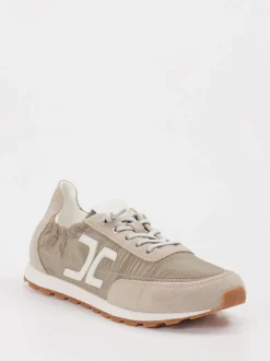 Candice Cooper – Sneaker aus Velour/Textil in Beige