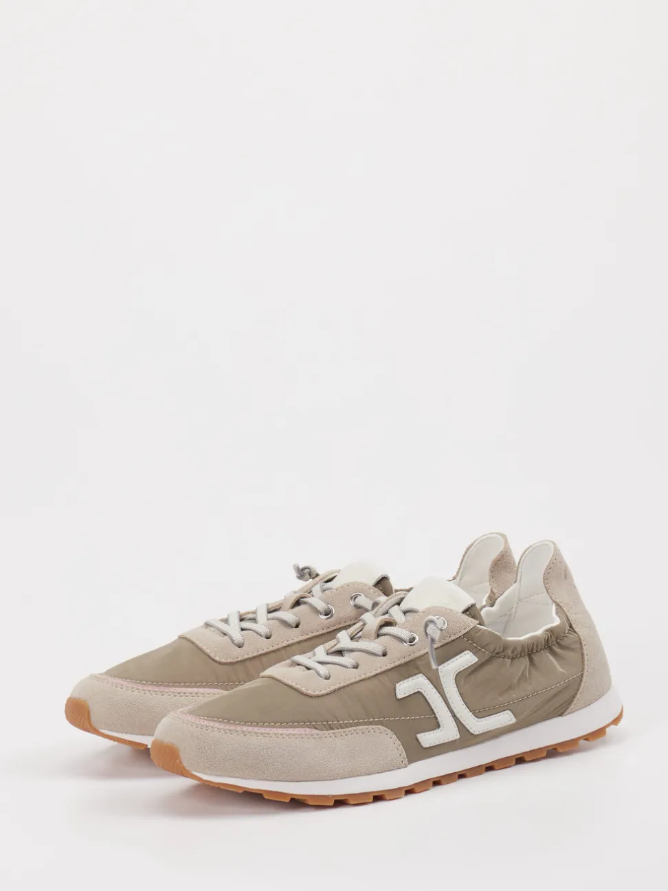 Candice Cooper – Sneaker aus Velour/Textil in Beige
